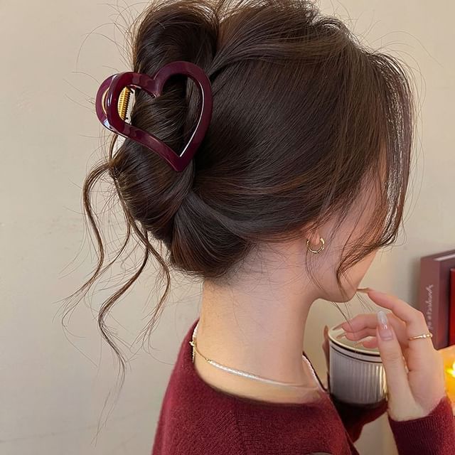 Plain Hair Claw Heart