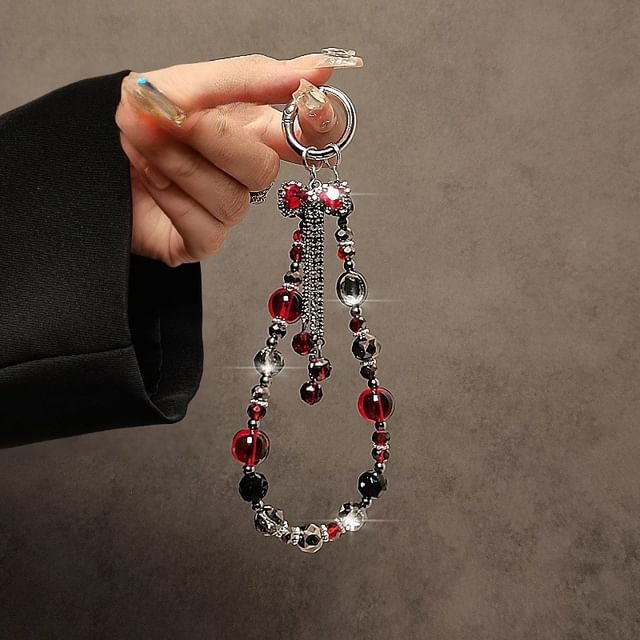 Bow Phone Faux Crystal Strap