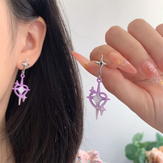 / Earring Star Drop Clip-On