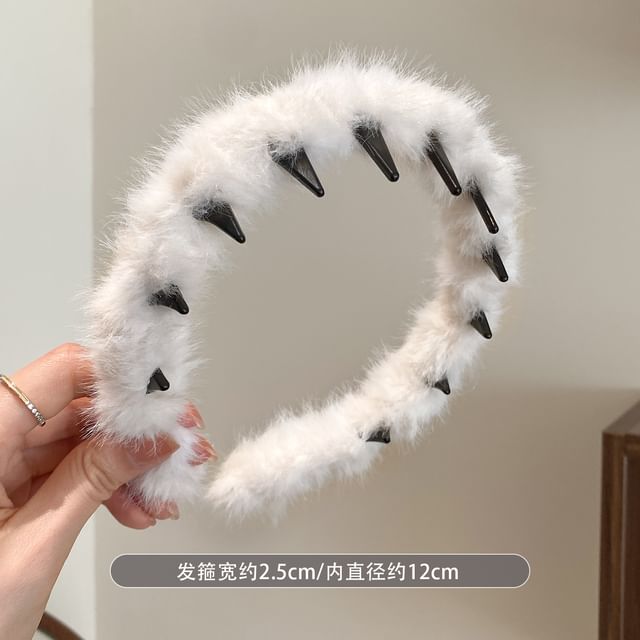Faux Fur Comb Headband