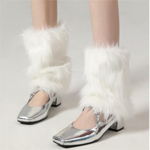 Fluffy Faux Fur Leg Warmers