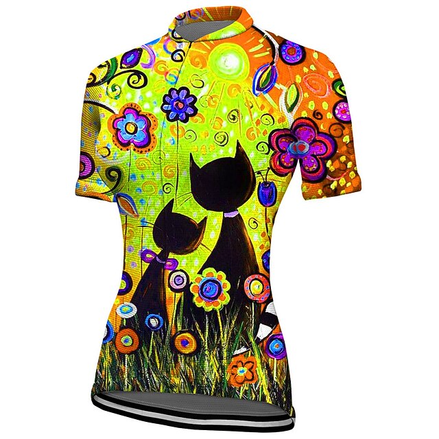 Women's Cycling Jersey Graphic Floral Botanical Short