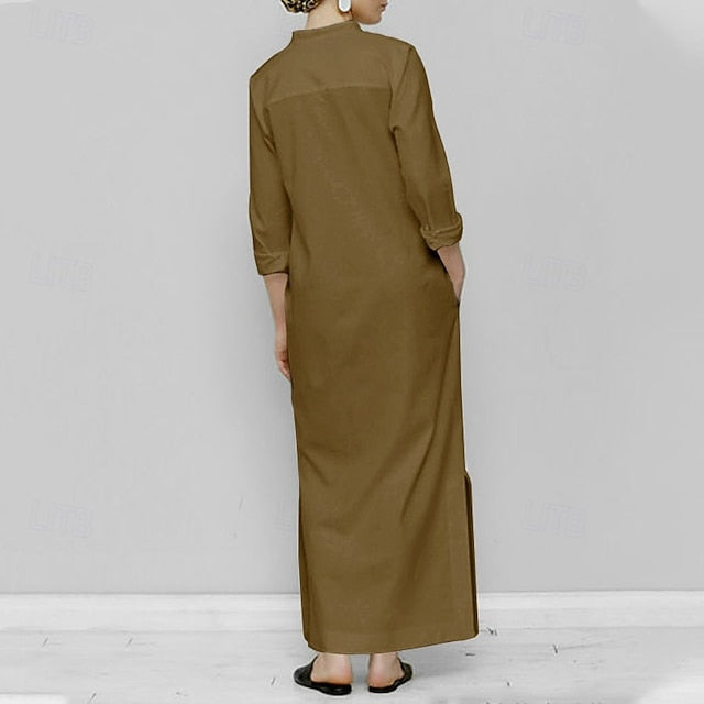 Women's Long Dress Maxi Dress Casual Dress Cotton Linen