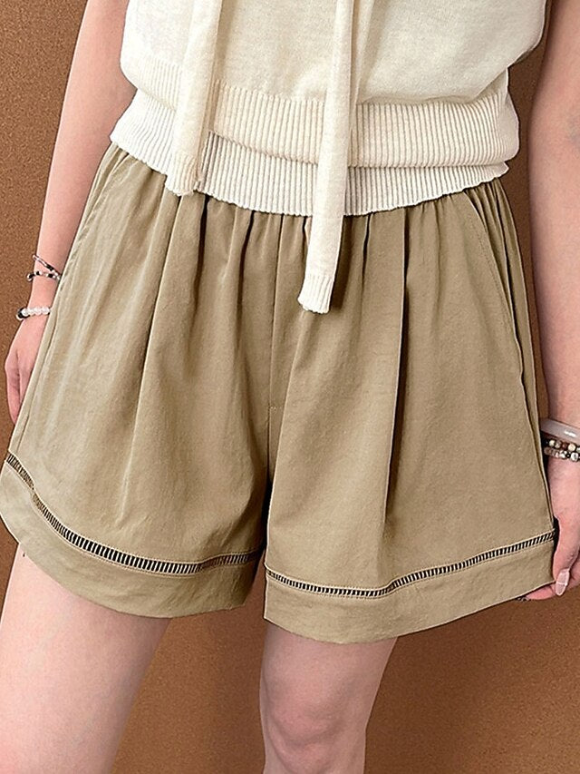 Women's Chinos Shorts Vacation Vintage Fashion Short High