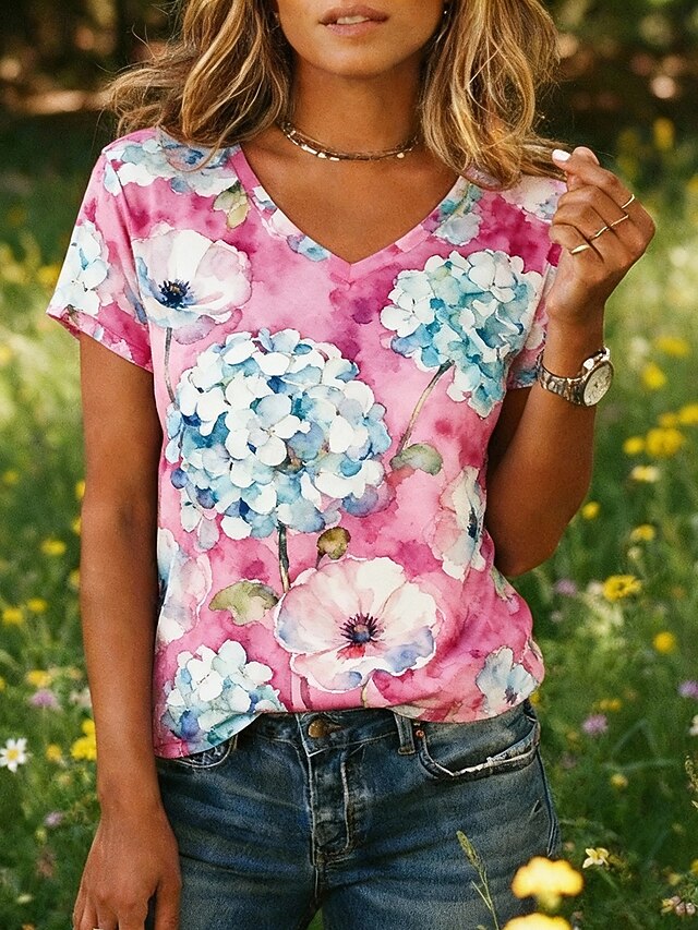 Women's Boho Shirt T Shirt Floral Graphic Bohemia Vintage