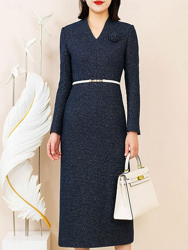 Bride of Sheath V Column Elegant Dress Vintage the Mother / Neck