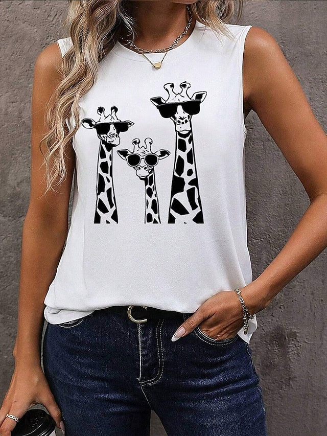 Women's Camisole Tank Top Print Graphic Animal Letter