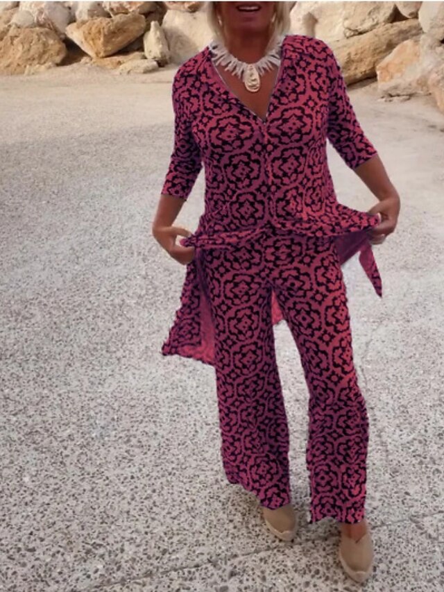 Women's Pants Sets Bolero Top Long Sleeve Shirt Collar