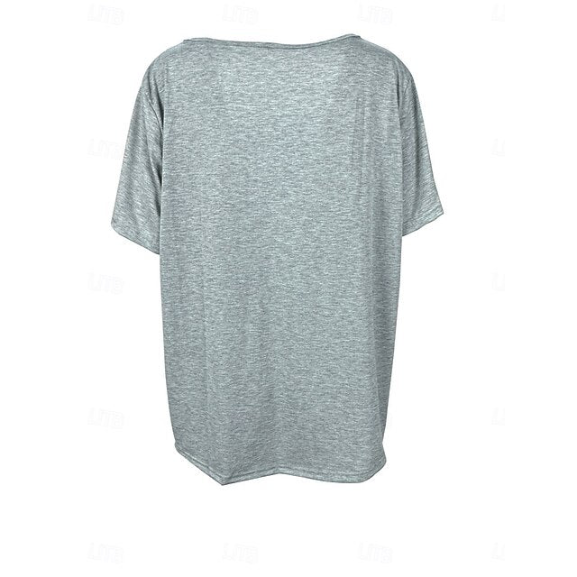 Women's T Shirt Plain Fashion Modern Casual Short Sleeve