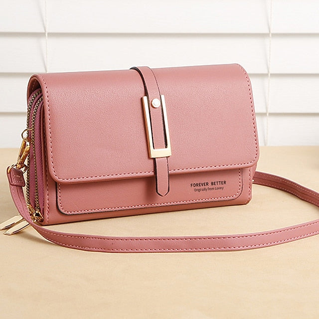 PU Crossbody Phone Bag Mobile Leather Women's Wallet