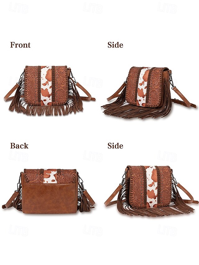 Faux Leather Women's Shoulder Multi-Pocket - Crossbody Bag