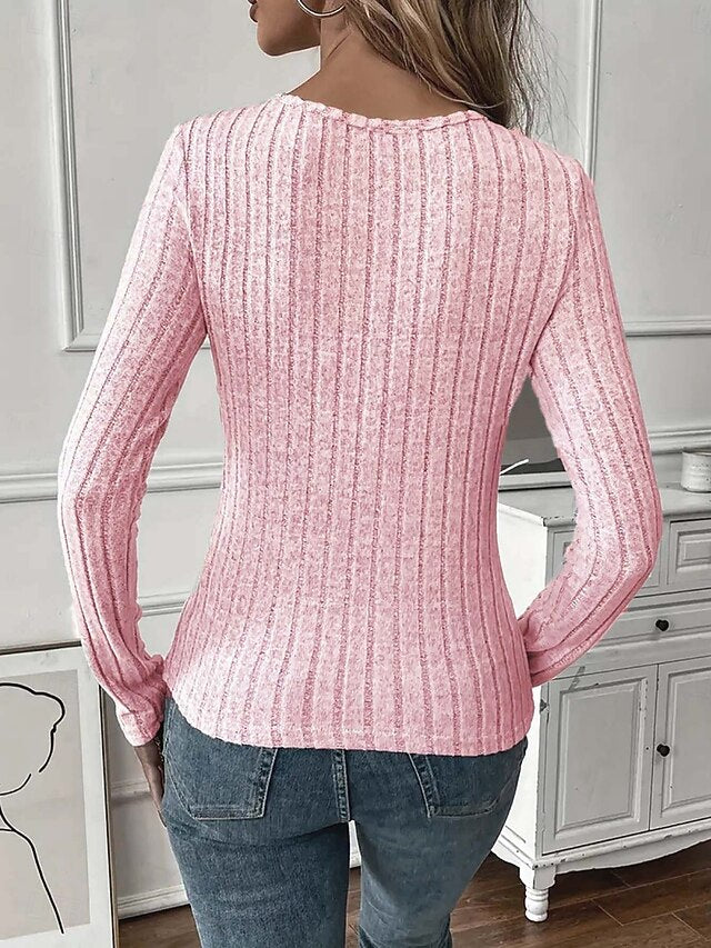 Women's Blouse Lace Patchwork Solid Color Elegant Stylish