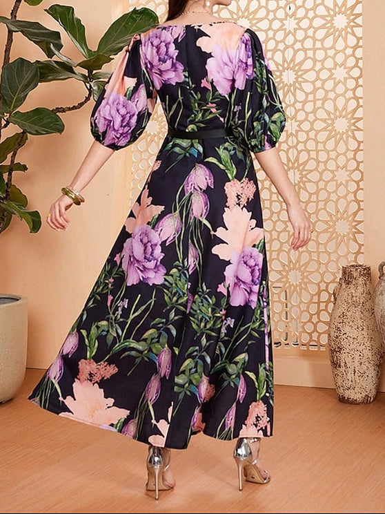 Dress V Bride Floor the Mother of A-Line Neck Length Elegant