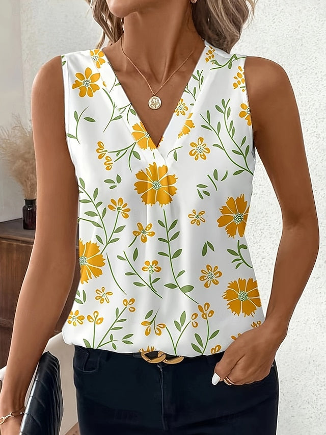 Women's Tank Top Floral Graphic Elegant Vintage Fashion