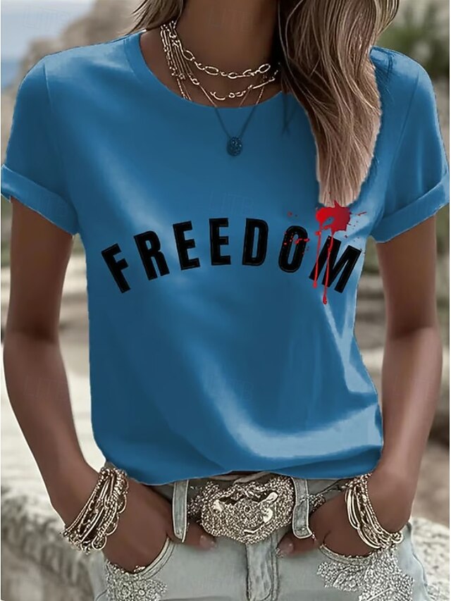 Independence Day Patriotic Shirt Women's T Shirt Graphic