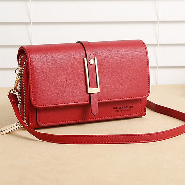 PU Crossbody Phone Bag Mobile Leather Women's Wallet