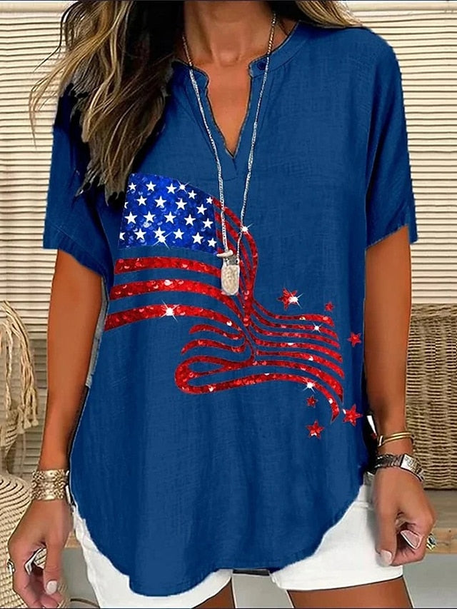 Women's Shirt Print Flower Daily Stylish Basic Long Sleeve