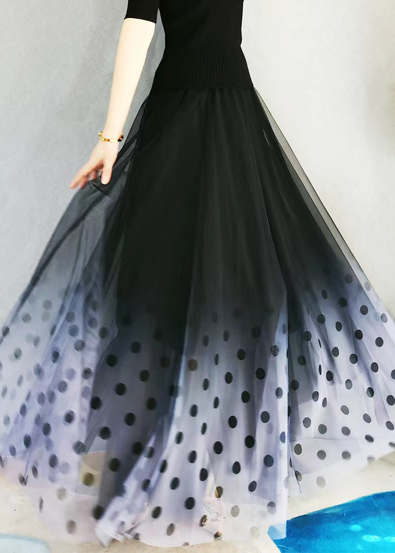 High Skirts Gradient Exra French Hem Large Color Waist Tulle