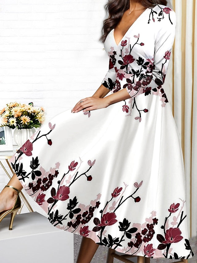 Women's Midi Dress Winter Dress Swing Dress Semi Formal