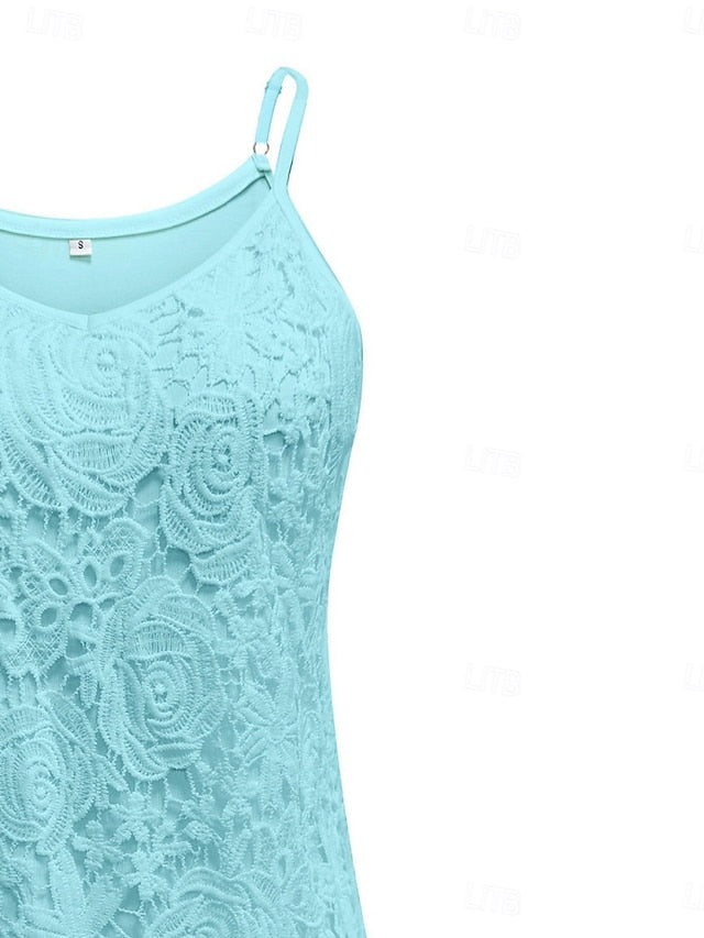 Women's Lace Tops Lace Patchwork Plain Elegant Fashion