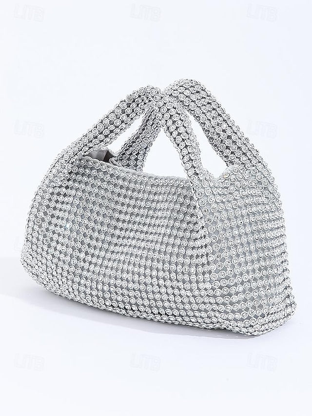 Women's Sparkling Evening – Handbag Silver Rhinestone