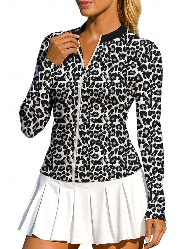 Women's Animal Leopard Tops Shirt Sport Shirt Golf Polo
