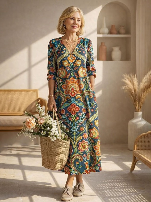 Women's Midi Dress Sundress Shift Dress Casual Party