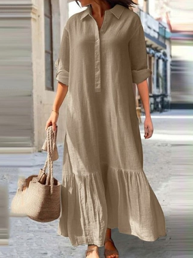 Women's Midi Dress A Line Dress Vacation Casual Boho Daily