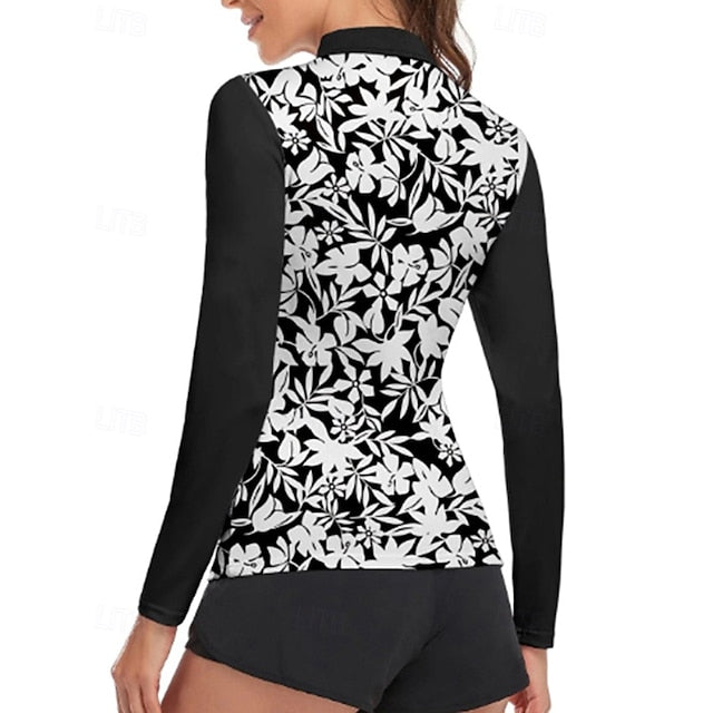Women's Sleeve Top Sport Tennis Shirt Graphic Print Long