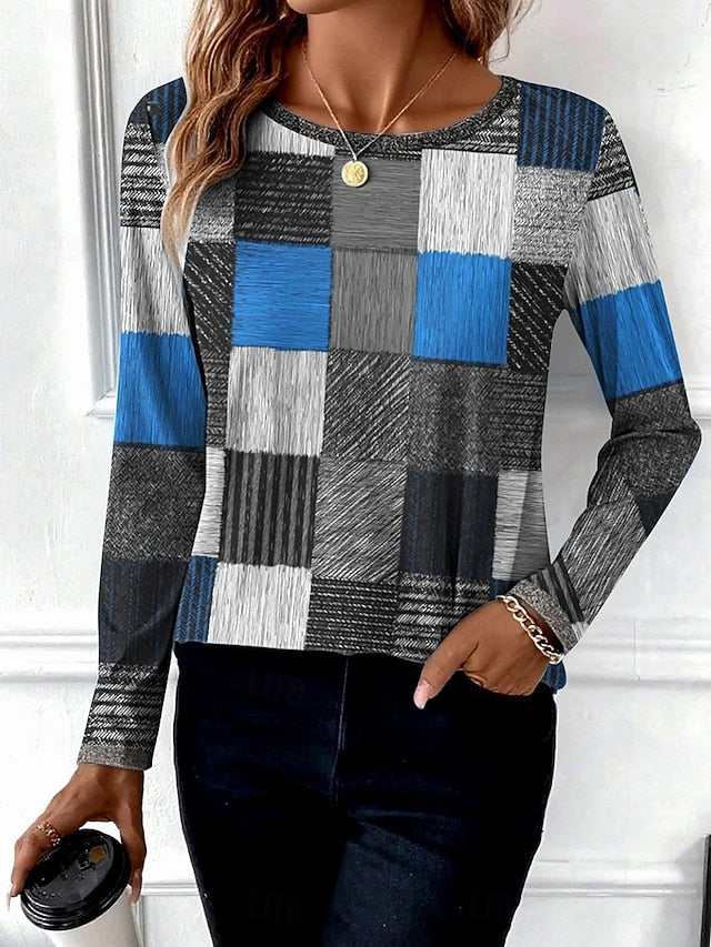 Women's T Shirt Print Graphic Geometric Vintage Fashion