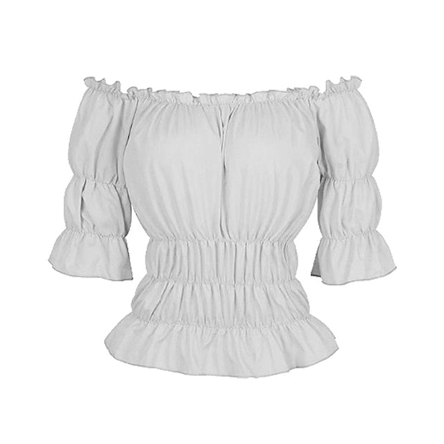 Pirate Lady Elegant Victorian Medieval Renaissance Summer Blouse
