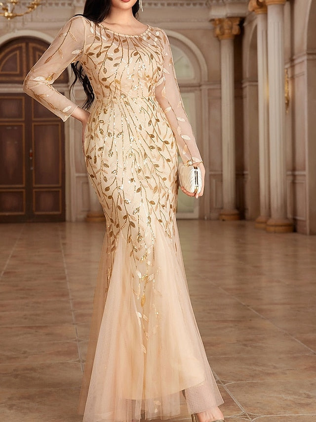 Bride of Neck Elegant Dress the Party Floor Mother Crew