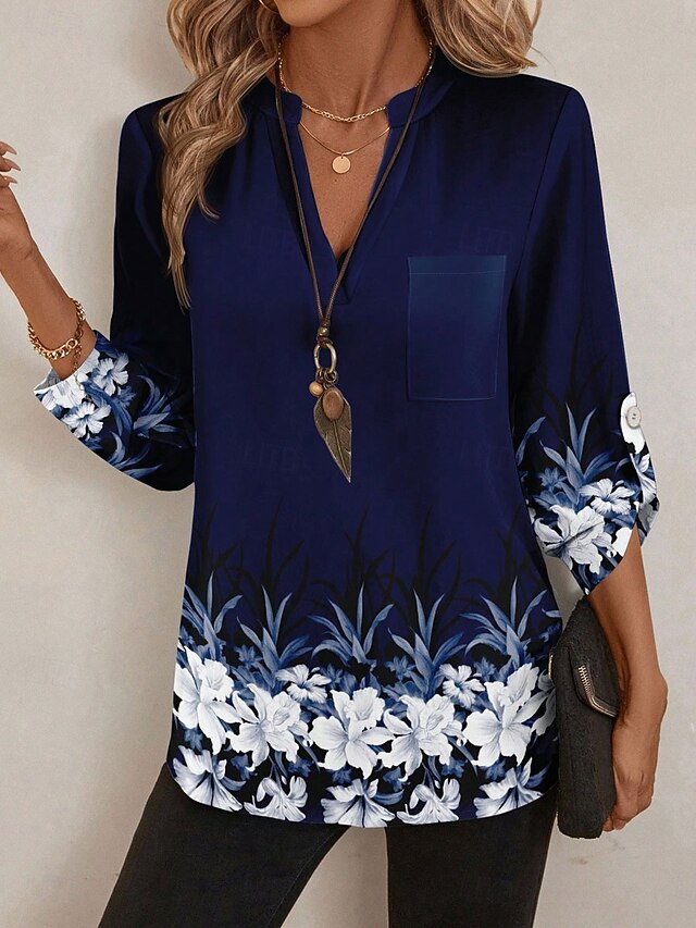 Women's Blouse Print Floral Graphic Vintage Tropical