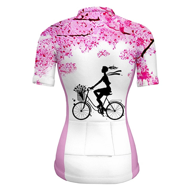 Floral Cycling Short Botanical Jersey Women's Sleeve Bike