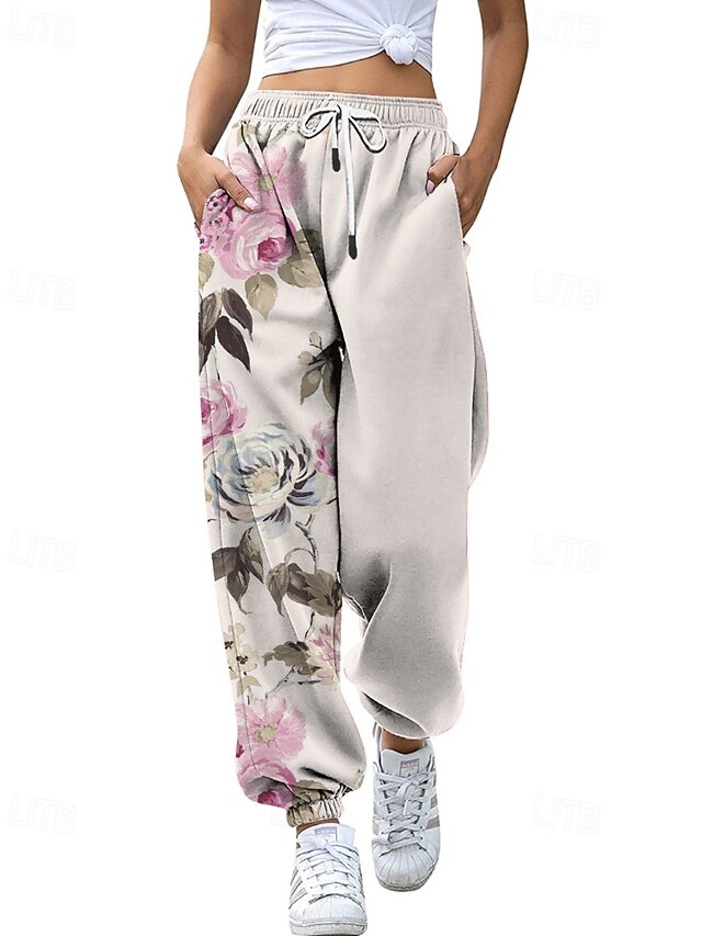 Women's Slacks Straight Streetwear Casual Full Length
