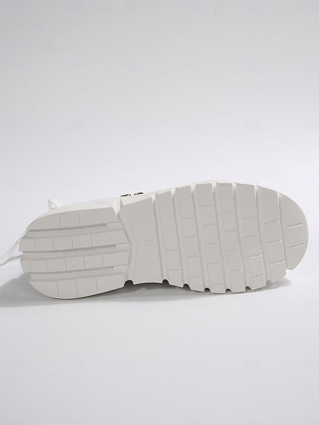 Women's Blue High Top Sneakers with Platform Sole and