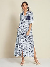 Women's Sleeveless Maxi Shirt Dress Summer A Line Shirt