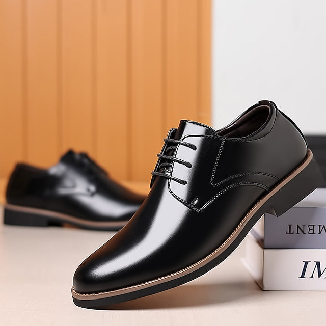Formal Leather Shoes Derby Oxfords Men's