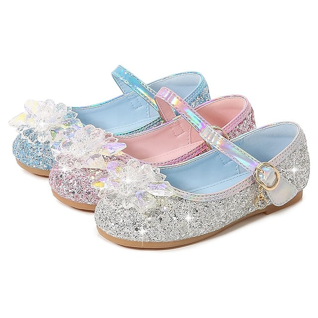 Flats Girls' Leather PU Shoes Portable Walking Princess