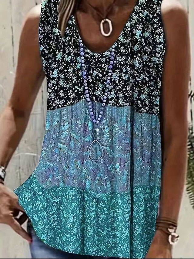 Women's Tank Top Camisole Tank Top Print Floral Bohemia