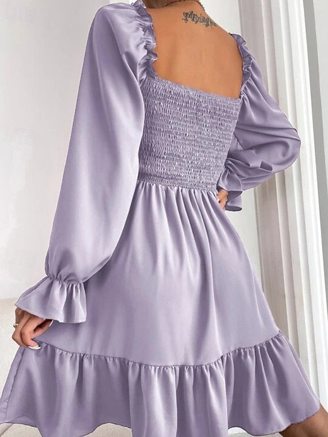 Women's Mini Dress Peplum Dresses Ruched Dress Modern
