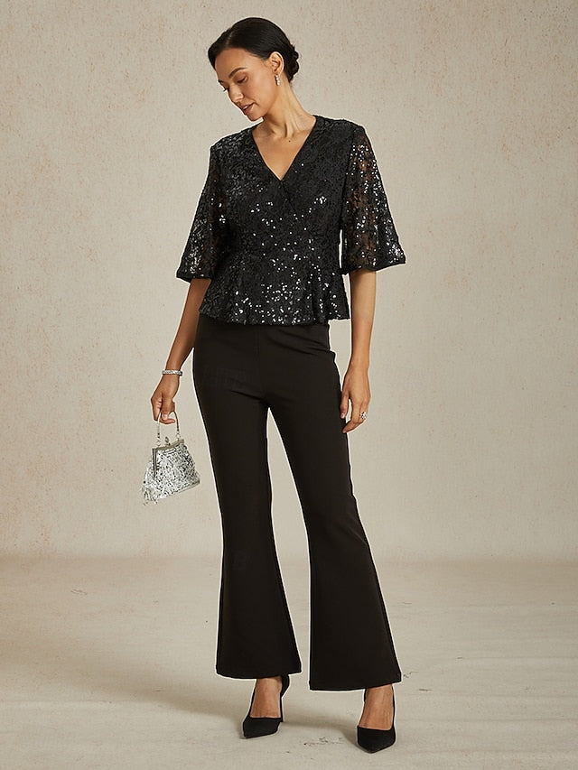 Women's Blouse Lace Tops Evening Tops Sequin Tops Sequins