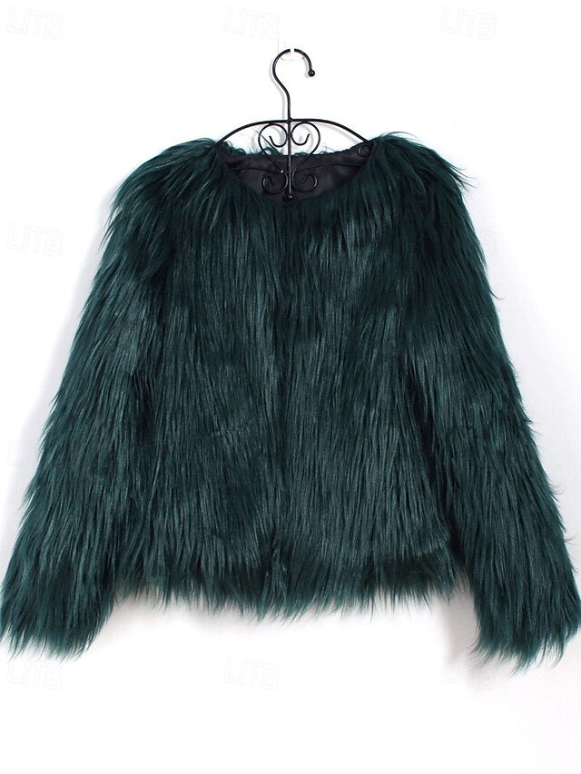 Warm Fur Furs Comfortable Coat Faux Leathers Women's