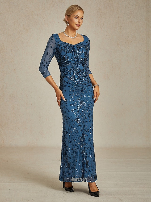 Women's Sequins Maxi Dress Sheath Dress Trumpet Mermaid