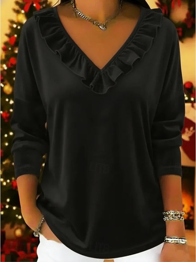 Women's Velvet Solid Color Plain Elegant Stylish Basic Long