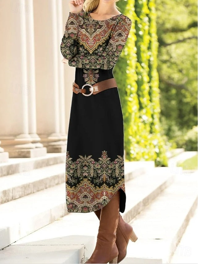 Women's Midi Dress Sheath Dress Shift Dress Party Casual
