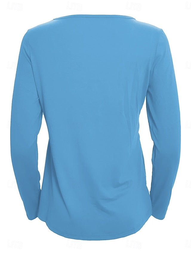 Women's Blouse Peplum Solid Color Stylish Casual Long