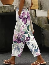 Women's Cotton Linen Pants Baggy Pants Linen Like Fashion