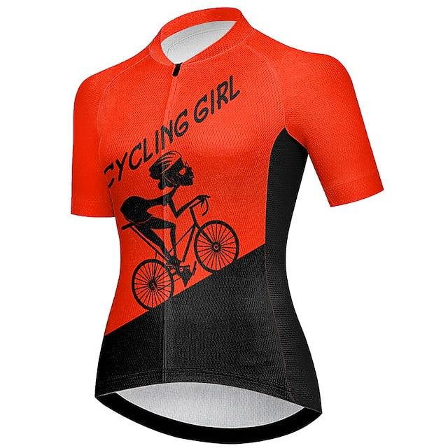 Women's Cycling Jersey Graphic Letter & Number Funny