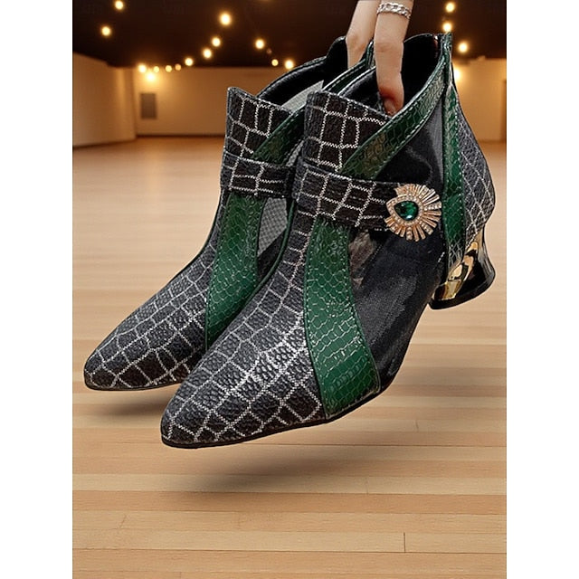 Mesh Women's Boots Silver Emerald and with Ankle Gold